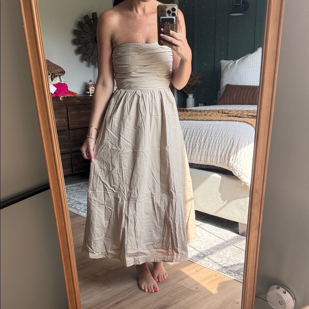 Strapless Beige Dress